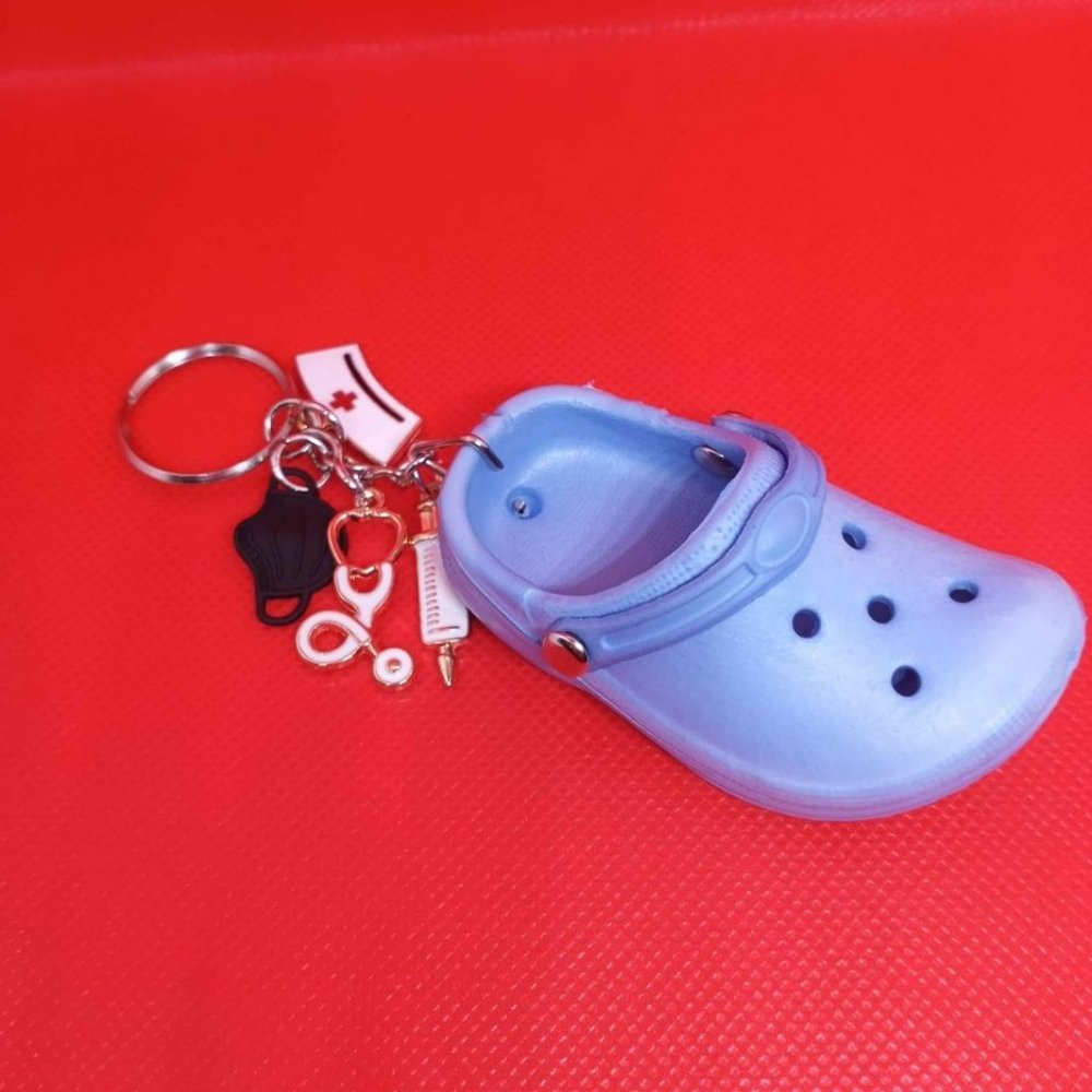 NEW Nurse's Keychain Shoe with Charms